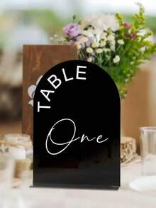 1 Set Acrylic Arch Shaped Number Place Cards, Party Decor Seating Cards, Wedding Table Numbers, Modern Wedding Ceremony & Reception Signage