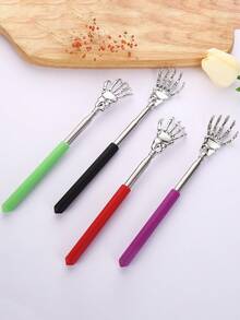 Ausziehbarer Rückenkratzer, tragbarer teleskopischer Rückenkratzer mit Edelstahl und Gummigriff, ideal als Geschenk zu Thanksgiving, Geburtstag, Weihnachten