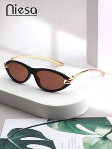 1 Pair Women's Cat Eye Knotted Leg Chain Fashion Glasses, Leopard Print Bohemian PC (Polycarbonate) , Suitable For All Seasons - Multicolor - View 12