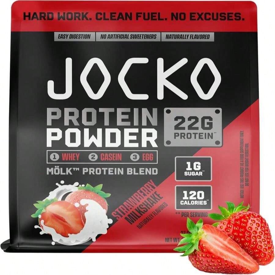 Jocko Fuel M?Lk Whey Protein Powder 22g Protein - Low Sugar Monk Fruit Blend - Muscle Recovery &Amp; Growth, Packaging May Vary (26 Servings, Chocolate Milkshake) - Flavor NameH - View 1