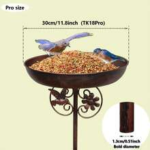 1pc European Retro Cast Iron Bird Feeder For Courtyard, Villa And Garden. Rust And Oil Resistant. Dual-Use Outdoor Decoration For Wild Birds. Observatory, Wedding Festival Decoration. Practical Gift For Bird Watching Enthusiasts. - Multicolor - View 7