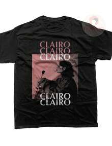 Clairo Graphic Typography Crew Neck T-Shirt Relaxed Cut Short Sleeve Y2k Casual Wear Tops Plus Size Clothes Suitable For Spring And Autumn Machine Wash For Business Casual And Outdoor Hangouts - 黑色 - 查看 1