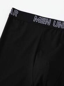 4pcs/Pack Men's Solid Color Briefs, Breathable Comfortable Underwear - Multicolor - View 4