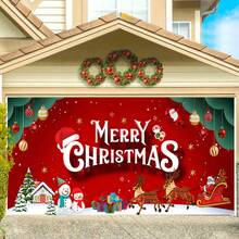 1Pc 3-Square-Meter New Christmas Backdrop Cloth, Party Decoration Banner, Made Of Polyester Material, Featuring A Cute And Fresh Christmas Scene Pattern, Garage Banner Hanging Flag, Suitable For Christmas-Themed Parties, Family Gatherings, Birthday Party Decorations, Daily Decorations, And More.