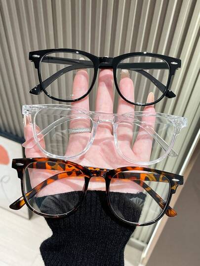 3pcs Light Glasses, Suitable For Computer Reading/Playing Games/Watching TV/Playing With Mobile Phones, Prevent Eye Fatigue And Ultraviolet Rays