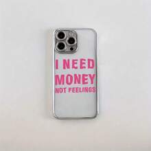 Actitud Audaz! Funda de Teléfono Plateada de Lujo con Diseño Profesional, Texto Rosa Llamativo, Patrón Inspirador - Impresión de Alta Definición, Resistente al Desgaste, Antideslizante con Protección de Cámara, Cobertura Completa de PC Adecuada para Todos los Modelos de 16/15/14/13/12, Bienvenido a Comprar y Usar - Colores mixtos - Ver 7