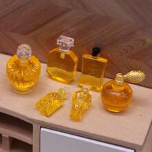 娃娃屋配件-迷你口红、香水、浴室套装、毛巾、吹风机、BJD微型沐浴场景化妆道具、微型玩具、装饰模型