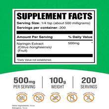 BulkSupplementscom Naringin Extract Powder - Sourced From Citrus Fruit, Naringin Supplement - Herbal Supplement, Gluten Free, 500mg Per Serving, 250g (88 Oz) (Pack Of 1) - Tên hương vịC - Xem 2