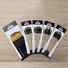 [Pennelli per artisti professionisti] Set di pennelli per artisti professionisti | Manico in legno, pittura ad olio, acrilica, ad acquarello, da dettaglio a pennelli larghi per tela, set di forniture artistiche, forniture scolastiche, back to school