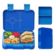 Bento Lunch Box – Leakproof Lunch Container with 5 Compartments, Reusable Meal Prep Snack Box, Portion Control Lunchbox for Kids & Adults, School, Office, Travel & Picnic Food Storage - 藍色 - 查看 7