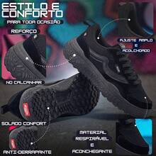 Comfortable And Durable Casual Sneakers With Non-Slip Sole 34 To 43 - 深藍配黑 2850 - 查看 5