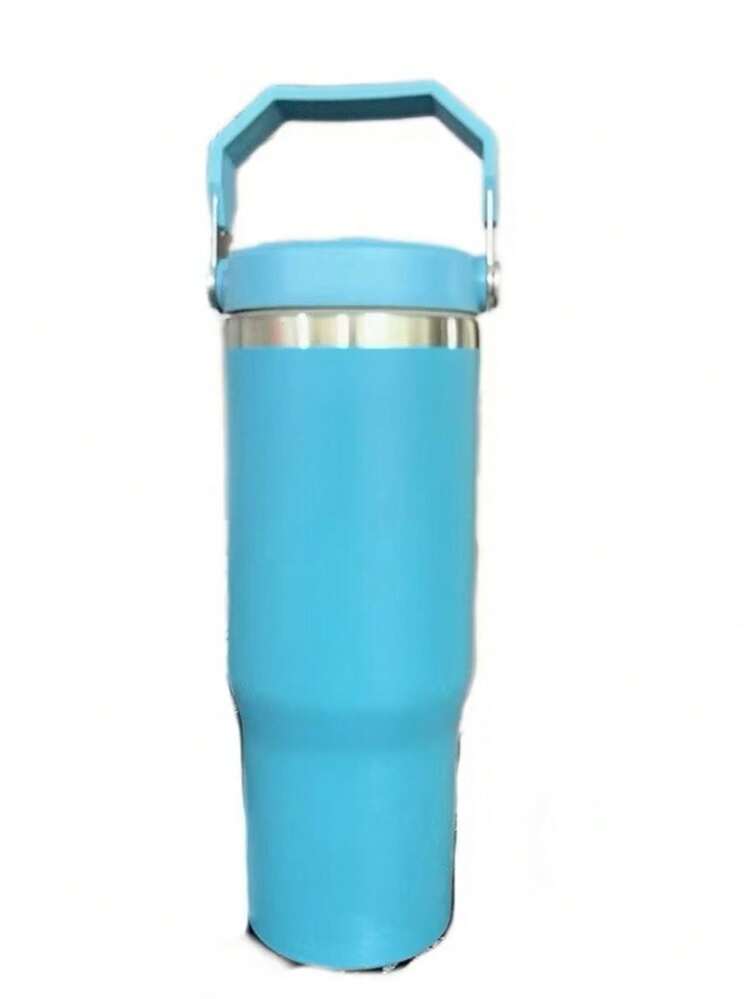 Thermal Bottle 900ml-600ml Lid In The Same Color As The Cup Handle Stainless Steel Thermal Straw Immediate Shipping - 薄荷綠 - 查看 1