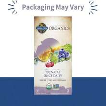 Garden Of Life Organics Prenatal Vitamin: Folate For Energy &Amp; Healthy Fetal Development, Non-Constipating Iron, Vitamin C, B6, B12, D3 – Organic, Non-GMO, Gluten-Free, Vegan, 30 Day Supply - Flavor NameA - 查看 2