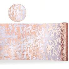 1pc Rose Gold Table Runner - Shimmery Mesh Runners For Wedding Bride Shower, Baby Shower, Christmas, Birthday Party - Multicolor - View 8