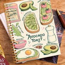 1 Sổ tay xoắn ốc chủ đề quả bơ - Nhật ký thực phẩm dễ thương kèm công thức nấu ăn, bìa bền và gáy xoắn ốc, kích thước nhỏ gọn thích hợp để viết, sử dụng ở trường học, văn phòng, làm quà tặng sinh nhật và Giáng sinh cho những người yêu thích quả bơ, dành cho cả nam và nữ - A5 - Xem 4