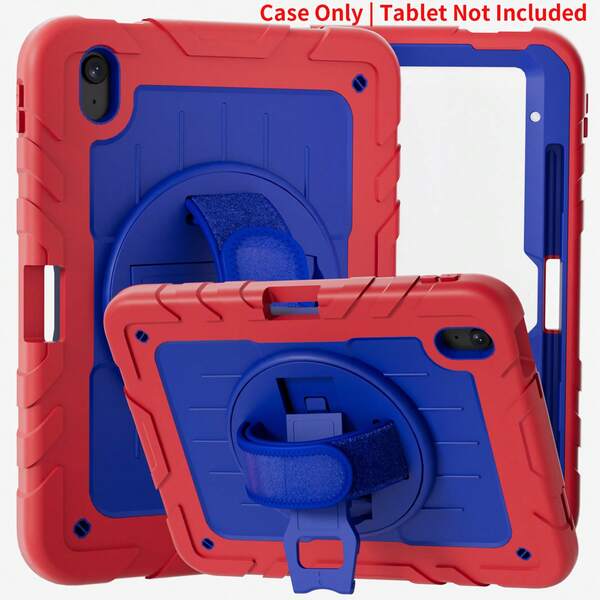 1pc Stock Case Compatible With IPad 11th/10th/ 9th/ 8th/ 7th/6th/5th/Air2/Pro Generation 11''/10.9''/ 10.2''/9.7''/8.3', Ipad 10th 10.9'' Generation Tablet Cover With Pencil Holder [360° Rotating Hand Strap] &Stand, Case Compatible With IPad Mini 6 Mini 7 8.3 IPad7th/8th/9th 10.2 Inch IPad Air4/5 10.9 Inch IPad (A16) 11 Inch 11th Generation 2025 IPad 11(A16 2025) (Red+Blue,Purple+White)