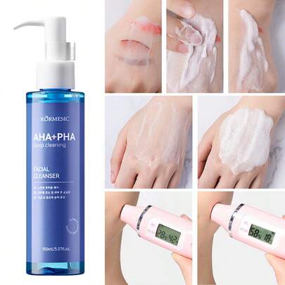 Limpador Facial de Limpeza Profunda, Limpa Delicadamente os Poros e Cravos sem Aperto, Hidrata e Controla o Óleo, Protege a Base da Pele, Espuma Rica para Limpeza e Cuidados Diários da Pele