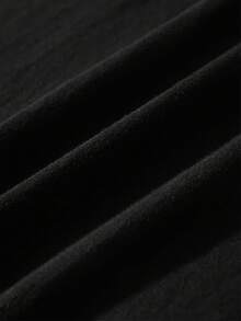 Plus Size Women's Proud Mom Graphic T-Shirt -  Proud Mom Of 2 Awesome   Slogan With Hearts & Stars, Black Casual Tee, Comfortable Round Neck, Machine Washable, All-Season Wear, Sports Mom Apparel - 黑色 - 查看 4