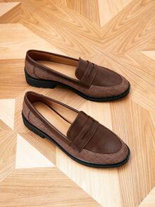 Women's Retro Color Block Round Toe Flat Loafers, Outdoor Casual Shoes For Spring & Autumn - Multicolor - View 6