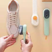 No-Mess Shoe Care Brush, 2-In-1 Liquid Applicator For Easy Shoe Polish & Cleaner Application, Multifunctional Tool With Soft Bristles For Leather, Suede & Sneaker Cleaning And Conditioning - Màu sắc ngẫu nhiên - Xem 6