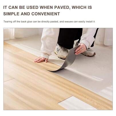 10pcs/Set Peel And Stick Vinyl Wood Grain Floor Tiles, Easy To Install Self-Adhesive Waterproof Scratch-Resistant Floor Stickers For Bedroom, Living Room, Kitchen