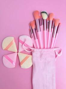 19件套化妆刷套装(含抽绳收纳袋),包括4支粉扑、化妆海绵、腮红刷、粉底刷、眼影刷、修容刷、眼部化妆刷、软毛化妆刷、腮红刷、专业化妆刷套装、女士化妆刷套装、化妆刷套装、化妆刷套装、化妆刷套装、全套化妆刷、化妆刷套装、化妆刷套装、化妆刷礼盒套装 - 彩色 - 查看 15