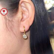 1 Pair Moissanite Earrings 6.5mm Round Moissanite Earrings Style Earrings Fashion Earrings Jewelry Birthday Gift G, Moissanite 6.5mm * 2 Pcs, Total Carat 1.0 Carat * 2 Pcs - 耳環 - 查看 5