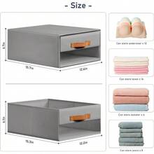 Closet Organizers And Storage Fabric Bins With Drawers For Closet Foldable Clothes Organizers With Clear Window Stackable Storage Drawers Units For Bedroom Living Room 4Pack Grey