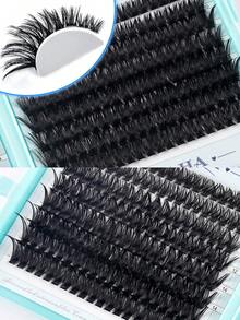640PCS Personal Eyelash Bundle High Volume 10D-40D/30D+40D+50D+60D/50D+60D+80D+100 10-16mm DIY Eyelash Bundle Extra Thick, Natural Look And Density, Ultra Soft, Ultra Lightweight Reusable Individual Split False Eyelash Eyelash Extension Kit For Use At Home Or In Your Daily Life, Weddings, Appointments, Parties, Music Festivals, And Christmas,Individual Eyelashes,Cluster Lashes,Lashes,640/448/576/570/544/560/240/184/120pcs - 彩色 - 查看 9