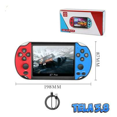 X7 PLUS Videogame Portátil Tela de 5,8 Polegadas PSP + 3500 Jogos Retro