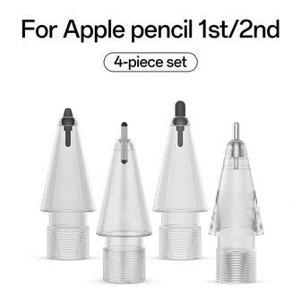 Apple Pencil Replacement Nibs, Micro-Crystal Elastic Tip, Quiet & Anti-Slip, Compatible With Apple Pencil 1st/2nd Gen, IPad Pro