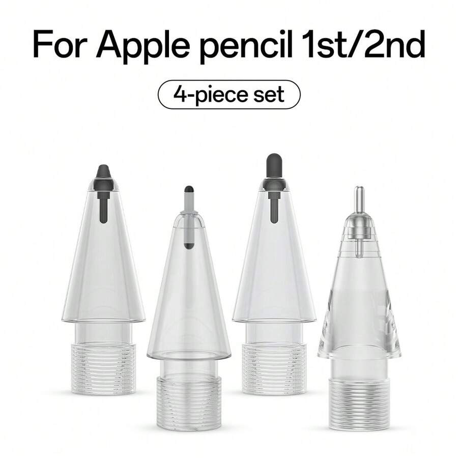 Apple Pencil Replacement Nibs, Micro-Crystal Elastic Tip, Quiet & Anti-Slip, Compatible With Apple Pencil 1st/2nd Gen, IPad Pro - Multicolor - View 1