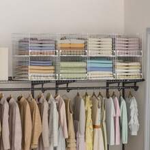 Stackable Closet Organizers And Storage 4Tier Stackable Storage Bins Foldable Closet Shelf Organizer Basket Clothes Organizers And Storage Shelves For Home Bedroom Closet Organizer System