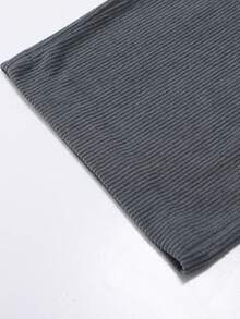 加大码男士灯芯绒直筒裤，休闲宽松百搭长裤，适合春秋冬季穿着 - 淺灰色 - 查看 6