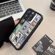 Funda de teléfono de lujo con estampado de leopardo, diseño de estampado, cubierta protectora mate, protección completa de 360 grados para 11 12 13 14 15 16 Pro XR X/ XS 8 Plus SE Smartphones - Colores mixtos - Ver 6