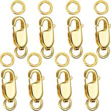 Stainless Steel Lobster Claw Clasp & Closed Jump Ring, 14K Gold Necklace Clasp & Jewelry Making Findings, Extender For Jewelry Bracelet - Multicolor - View 12