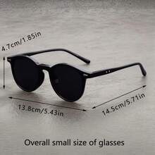 1 Pair, Retro Oval Fashion Glasses With Tortoiseshell Frame And Black Lenses - Fashionable Round Glasses For Men And Women, Perfect Gift For Thanksgiving And New Year, Glasses Accessories - 綠色 - 查看 4