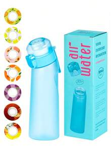 1 Bình nước không khí có viên nén hương vị ngẫu nhiên, chai nước uống bằng nhựa có viên nén hương vị có mùi thơm 0 đường và cốc nước cho các hoạt động thể thao ngoài trời, du lịch - Nhiều màu - Xem 12