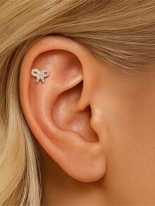 1Pc Hollow Lotus Butterfly 925 Sterling Silver Stud Earring Vintage Minimalist Jewelry Wedding Party Jewelry Gift For Her Fine Jewelry