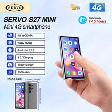 SERVO S27 迷你智能手机安卓 12.0 内存 2GB ROM 16GB 双卡 4.0 英寸显示屏 4G WCDMA 手机 - 灰色 - 查看 13