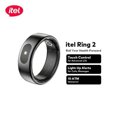 itel Ring 2 Smart Ring Heart Rate, Blood Oxygen, Sleep And Activity Monitoring Touch Controls, Remote Camera Operation Long Battery Life: 5-7 Days