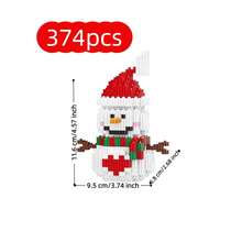 Christmas Combination Building Blocks Set, Includes Deer, Snowman, Santa Claus, Christmas Tree Shapes, Suitable For Home Decor, Halloween Gifts, Birthday, Valentine's Day And Christmas Gifts, Home Decoration Accessories