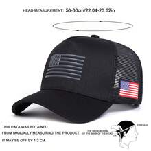 1 Stück Herren Amerikanische Flagge LKW Fahrer Mütze, personalisierte bedruckte Baseballkappe, Streetwear Mode Mesh Kappe, Outdoor Sonnenschutz Casual Hut, geeignet für Frühling, Herbst, Reisen, Strand, Sommer, Feiertage - Verschiedenfarbig - Übersicht 2