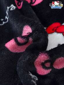 Sanrio Women's Hello Kitty Cute Cartoon Flannel Pajama Pants, Soft, Fluffy, Non-Sheer, Suitable For Lounging At Home, Fall Winter