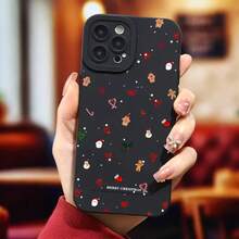 Funda de Teléfono con Patrón Navideño y Ojos de Ángel Escarchados para iPhone 17 aire/16/15/14/13/12/11. Profesional máximo 14/15 más dieciséis E 12/13MINI, X/XR/XSMax, compatible con Samsung Galaxy UN 03/A03core/A04/A04E/A05/A05s/A06/A12/A13/A15/A16/A21s/A24/A25/A32/A34/A35/A54/A55/A81,S10E/S20/S21/S22/S23/S24 FE/Plus/Ultra, F15, M35/M55 Funda para teléfono móvil para Note10/Note10Plus/Note20/Note20Ultra, carcasa suave de TPU, adecuada tanto para hombres como para mujeres, simple y elegante, protección anti-caída. - Negro - Ver 6