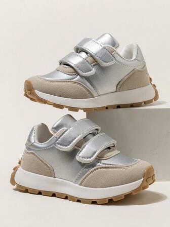 1 Pair Girls' Vintage-Style Butterfly Embroidered Contrast Color Anti-Slip Durable Shoes, Suitable For Spring, Summer, Autumn And Winter