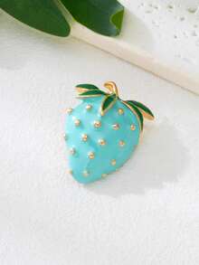 时尚可爱合金珐琅草莓、樱桃、瓢虫、南瓜和蜗牛海星胸针套装情人节情人节礼服配饰别针用于衣服包饰学校办公室配饰衬衫夹克珠宝圣诞节万圣节衣服别针有趣的教师礼物服装配饰包饰 - 彩色 - 查看 22