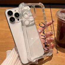 Funda de teléfono personalizada transparente con diseño de perro a prueba de golpes de cuatro esquinas para Apple 16/16Pro/16 Plus, regalo unisex para el Día de la Madre y el Día del Padre para esposa, esposo, novia, novio - Colores mixtos - Ver 3