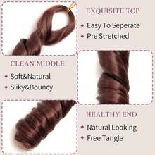 1-6Packs French Curl Braiding Hair 12/16/24Inch French Curl Crochet Braids Short Curly Crochet Hair Skin-Friendly Bouncy Synthetic Knotless Braiding Extensions