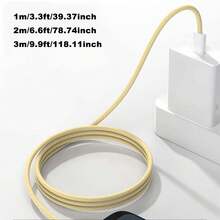 60W USB-C 转 Type-C 快充线，可选 3.3 英尺/6.6 英尺/9.9 英尺长度，尼龙编织快充 Type-C 转 C 数据线，兼容 17/17 Air/17 Pro/17 Pro Max/Pro/Air，也兼容三星 Galaxy S25/S24/S23/S22/S21/S20。 - 多色 - 查看 7